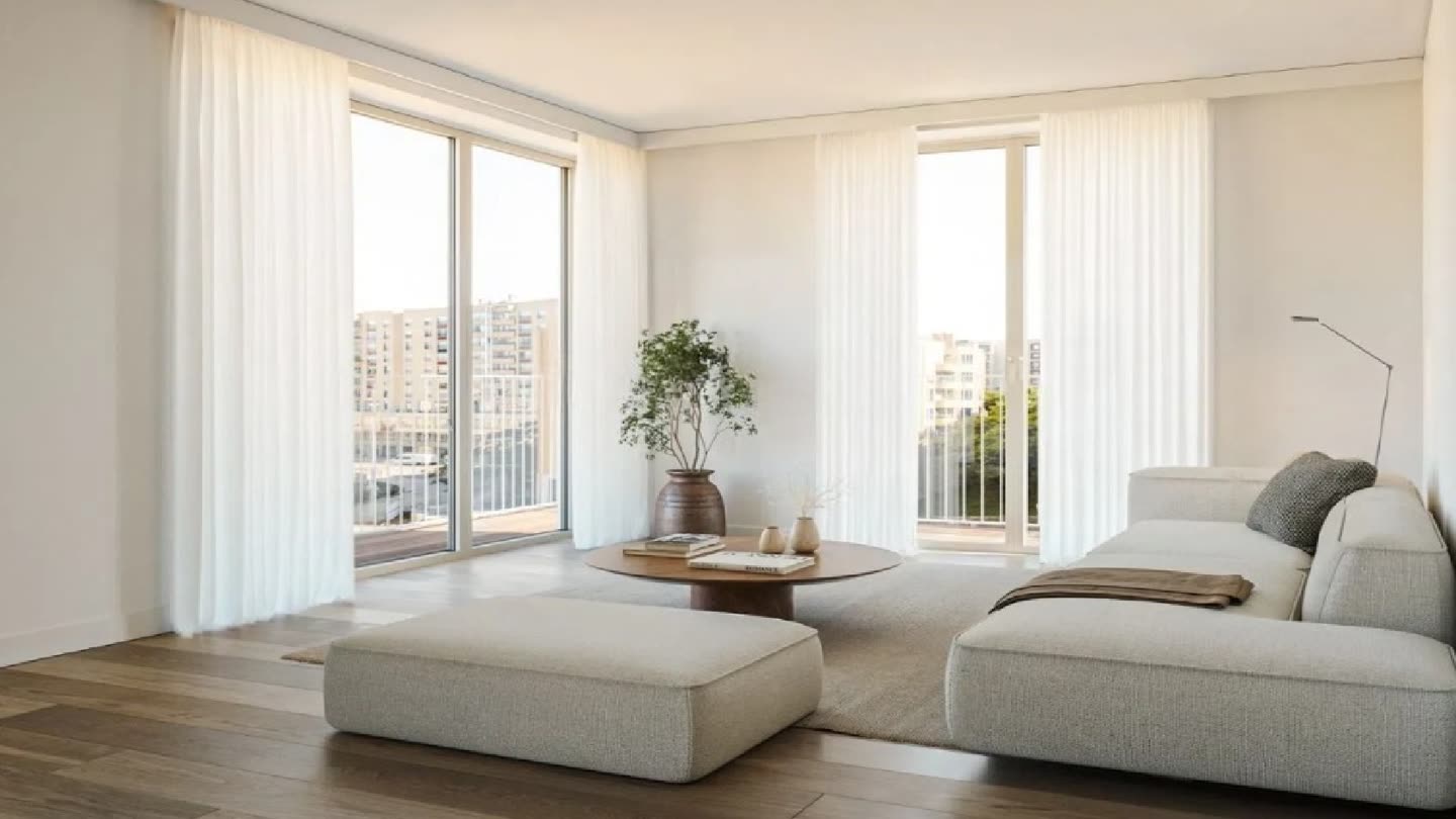The living room of the sample listing